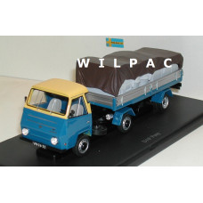 DAF Pony 1968 mini vrachtwagen blauw geel Autocult 1:43